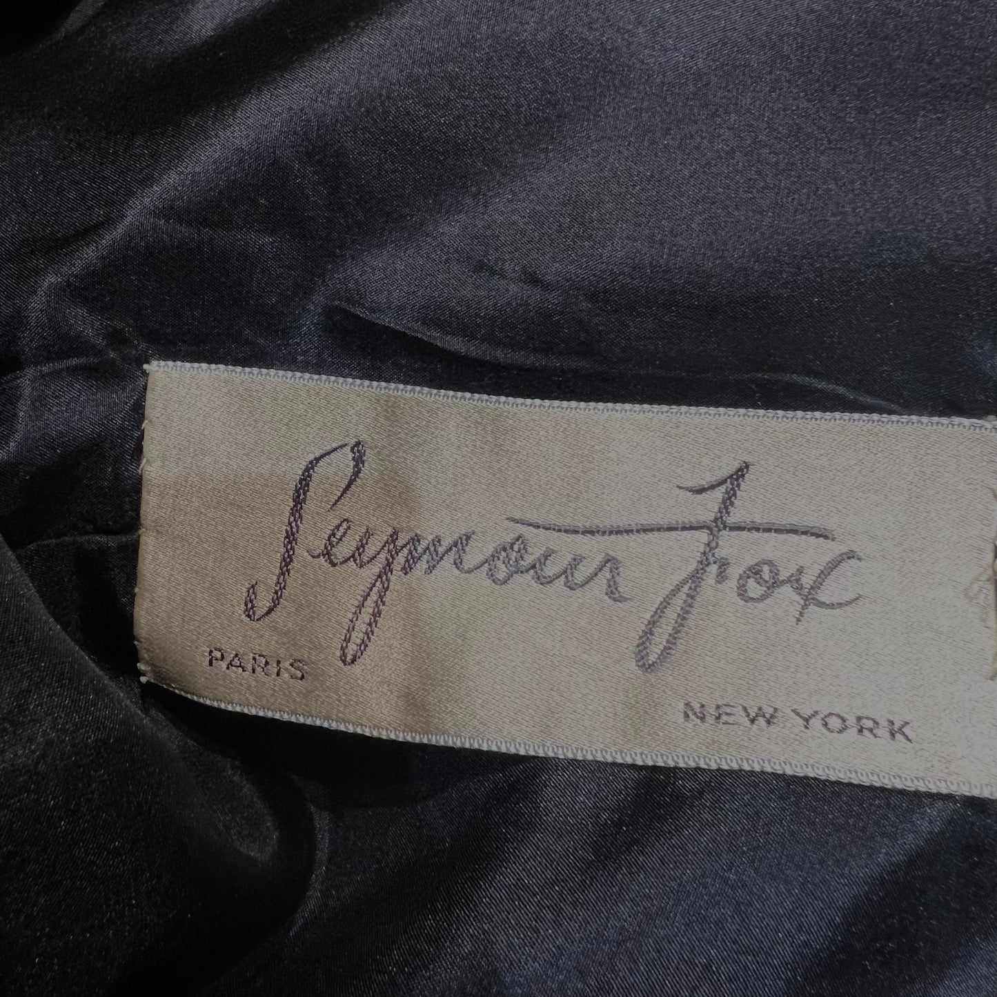 Vintage 1960s Seymour Fox Black Skirt Suit