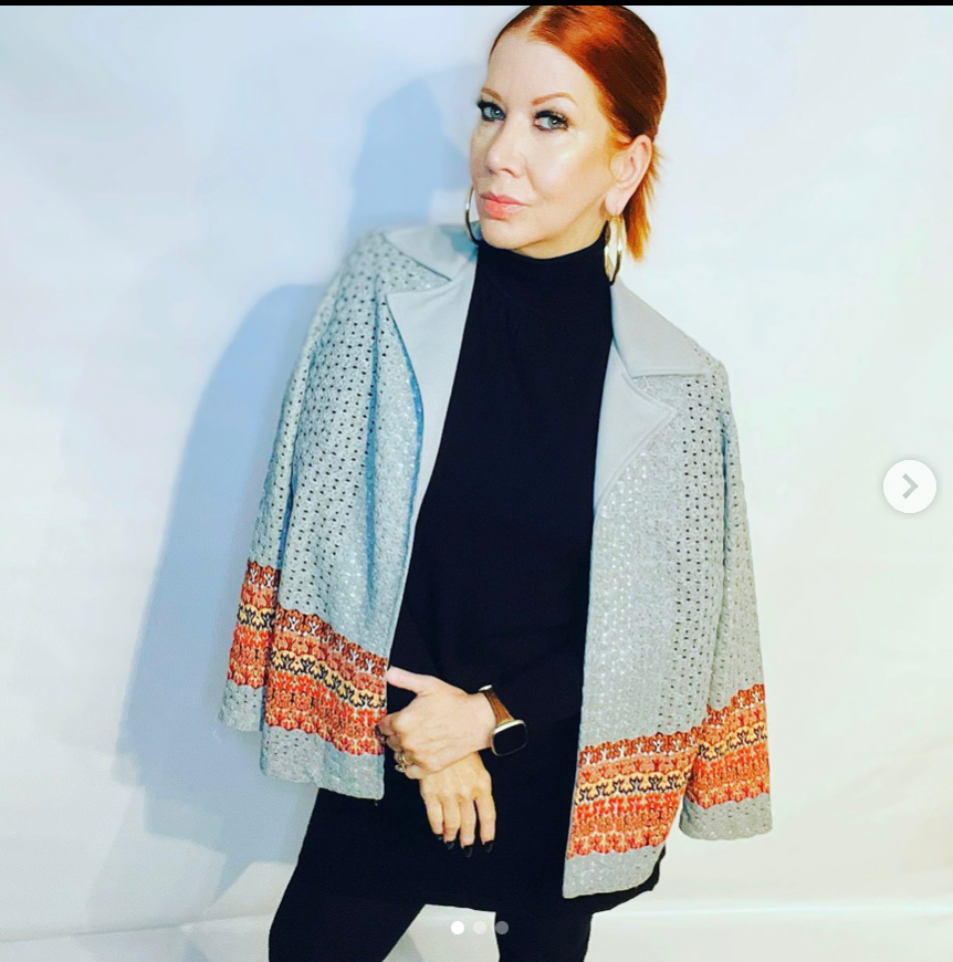 Vintage 1970s Gray Crochet Jacket