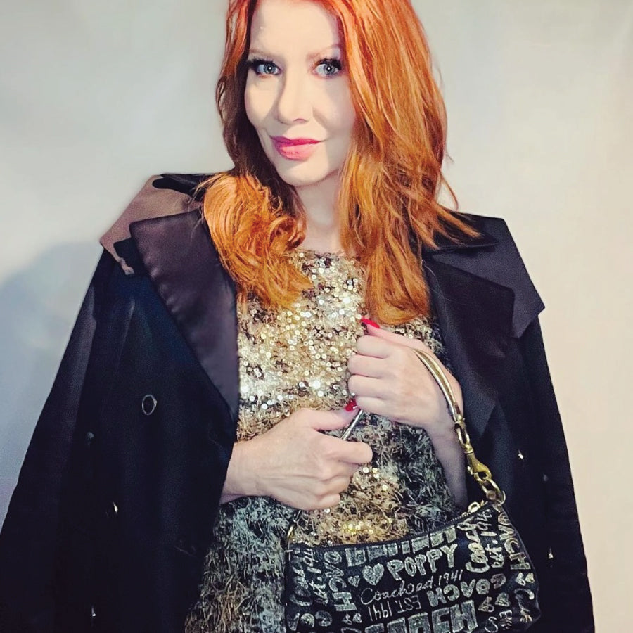 Vintage 1980s Gold Leopard Print Sequined Sweater