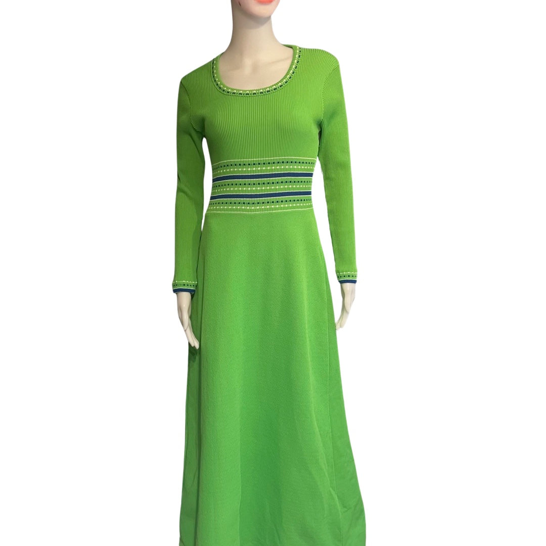Vintage 1960s Knit Maxi Dress