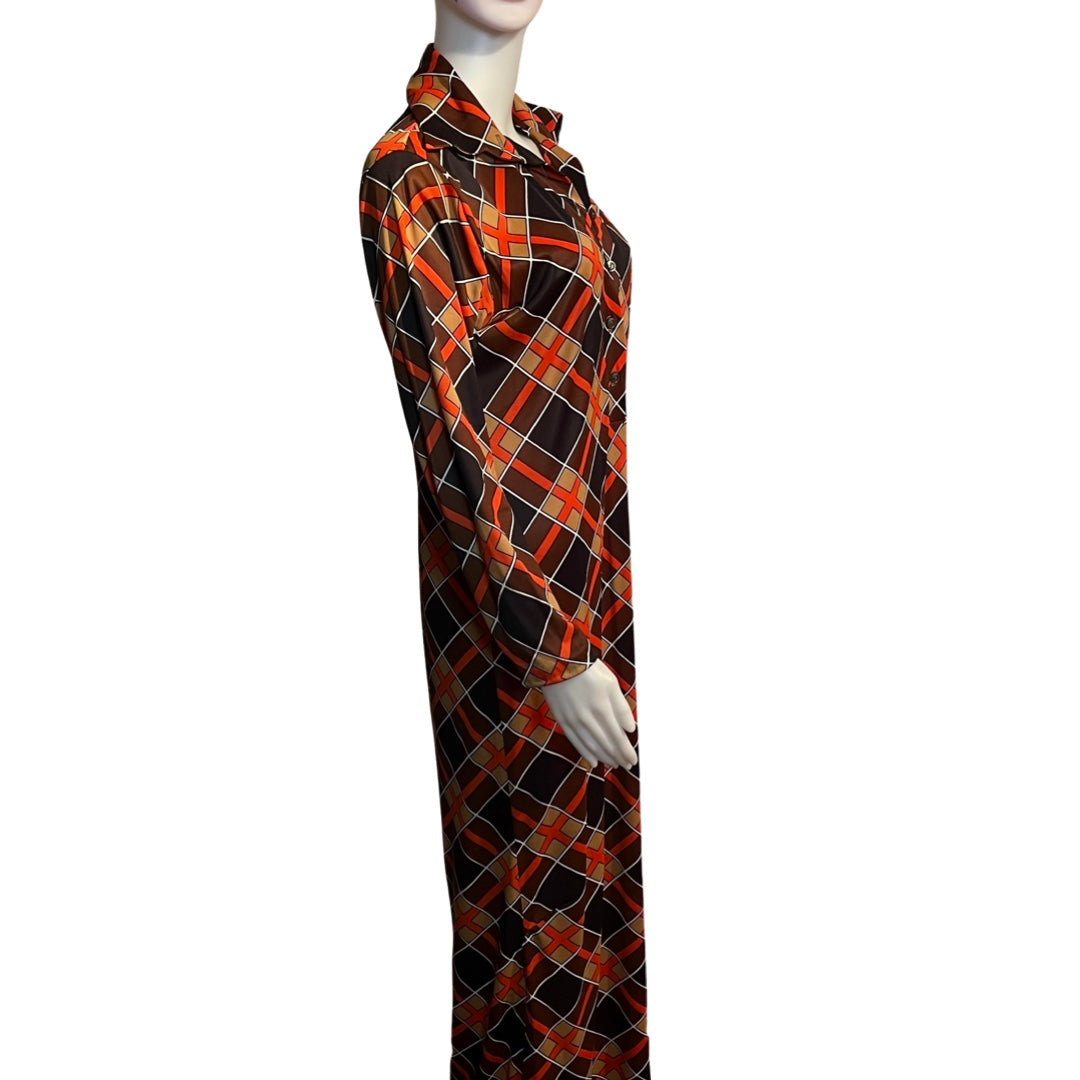 Vintage 1960s Multicolor Maxi Dress
