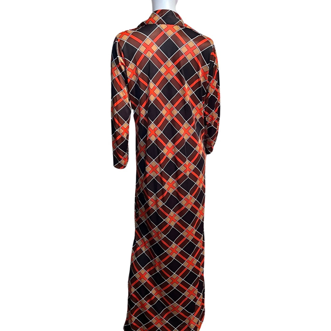 Vintage 1960s Multicolor Maxi Dress