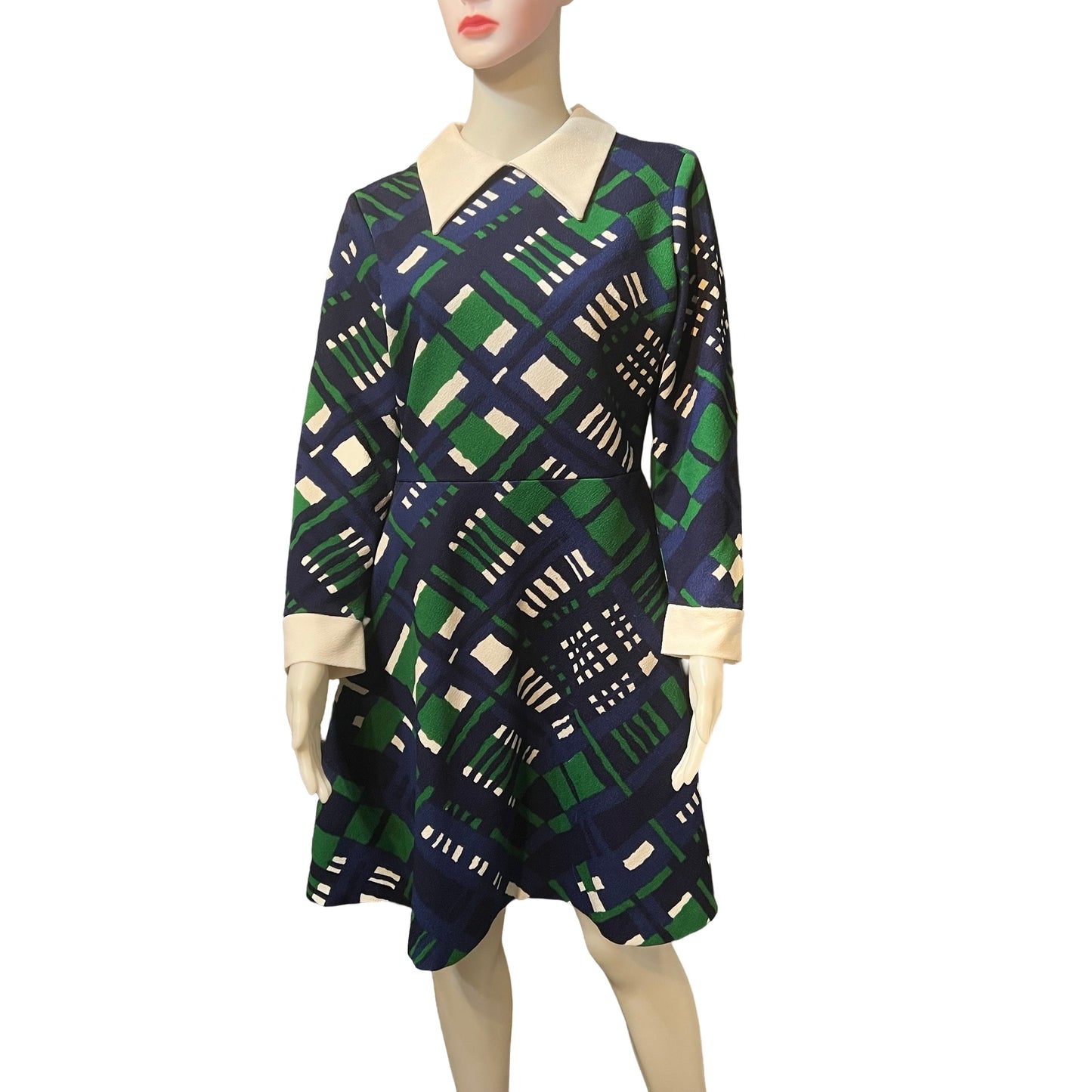 Vintage 1960s Plaid Mini Dress