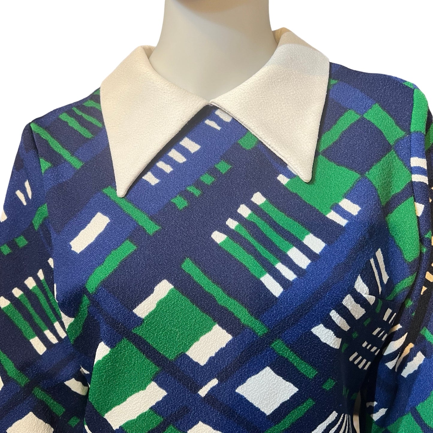 Vintage 1960s Plaid Mini Dress