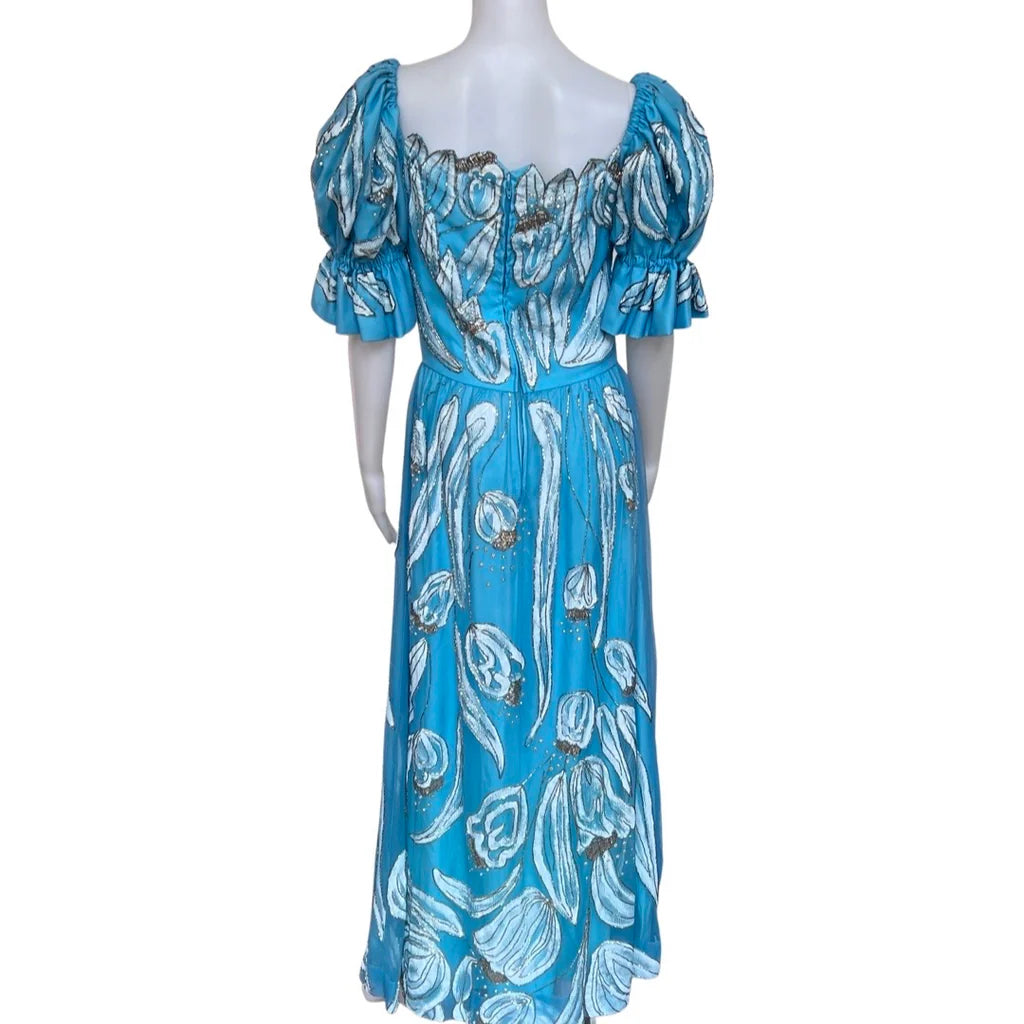 Vintage 1960s Beaded Formal Prom or Wedding Gown