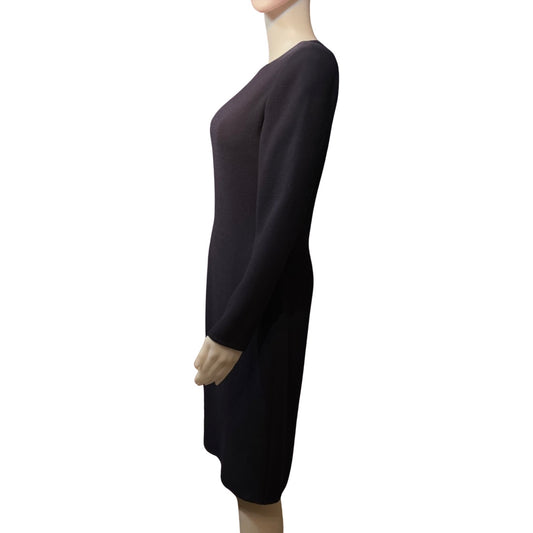 Vintage 1970s Bill Blass Navy Wool Dress