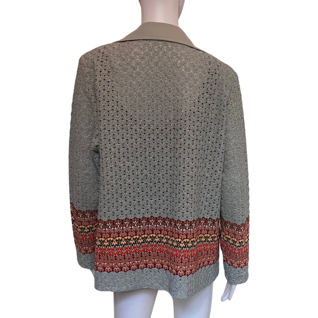 Vintage 1970s Gray Crochet Jacket