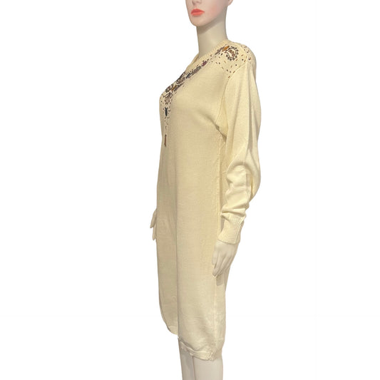 Vintage 1980s California Gold Rush Sweater Dress