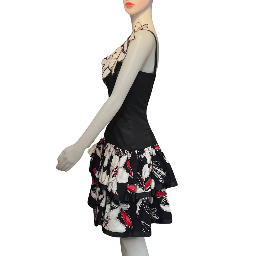 Vintage 1980s Victor Costa Peplum Dress