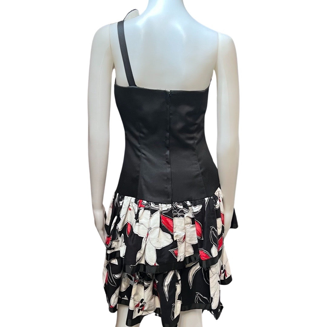 Vintage 1980s Victor Costa Peplum Dress