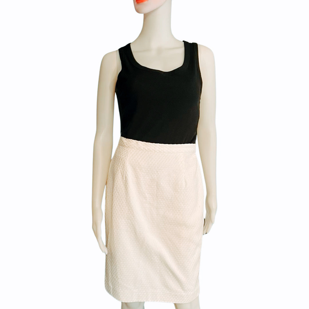 Vintage 1980s White Skirt Suit with Padded Shoulders