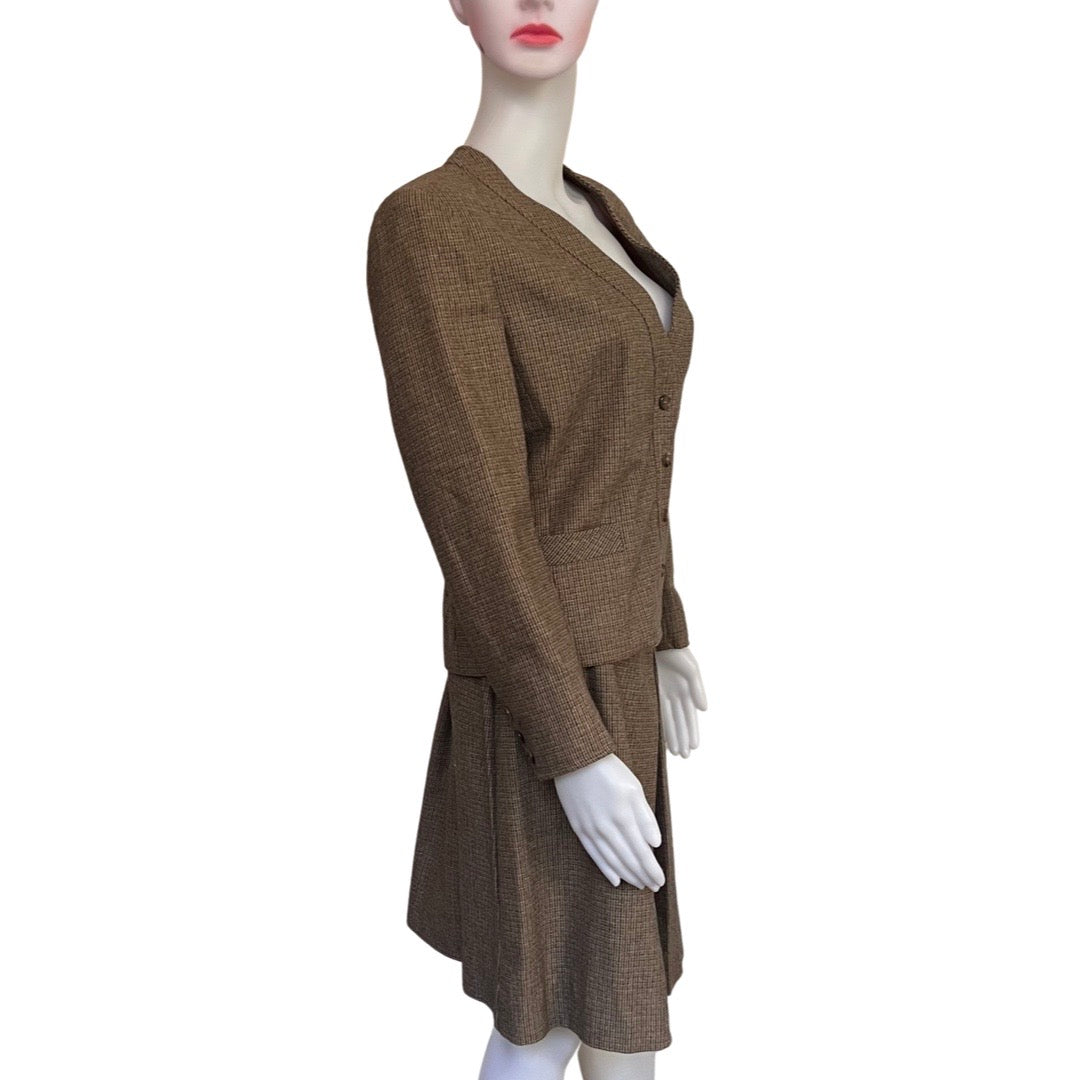 Vintage 1970s Petite Wool Skirt Suit