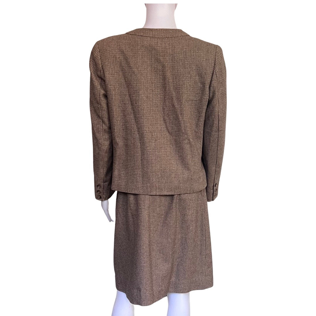 Vintage 1970s Petite Wool Skirt Suit