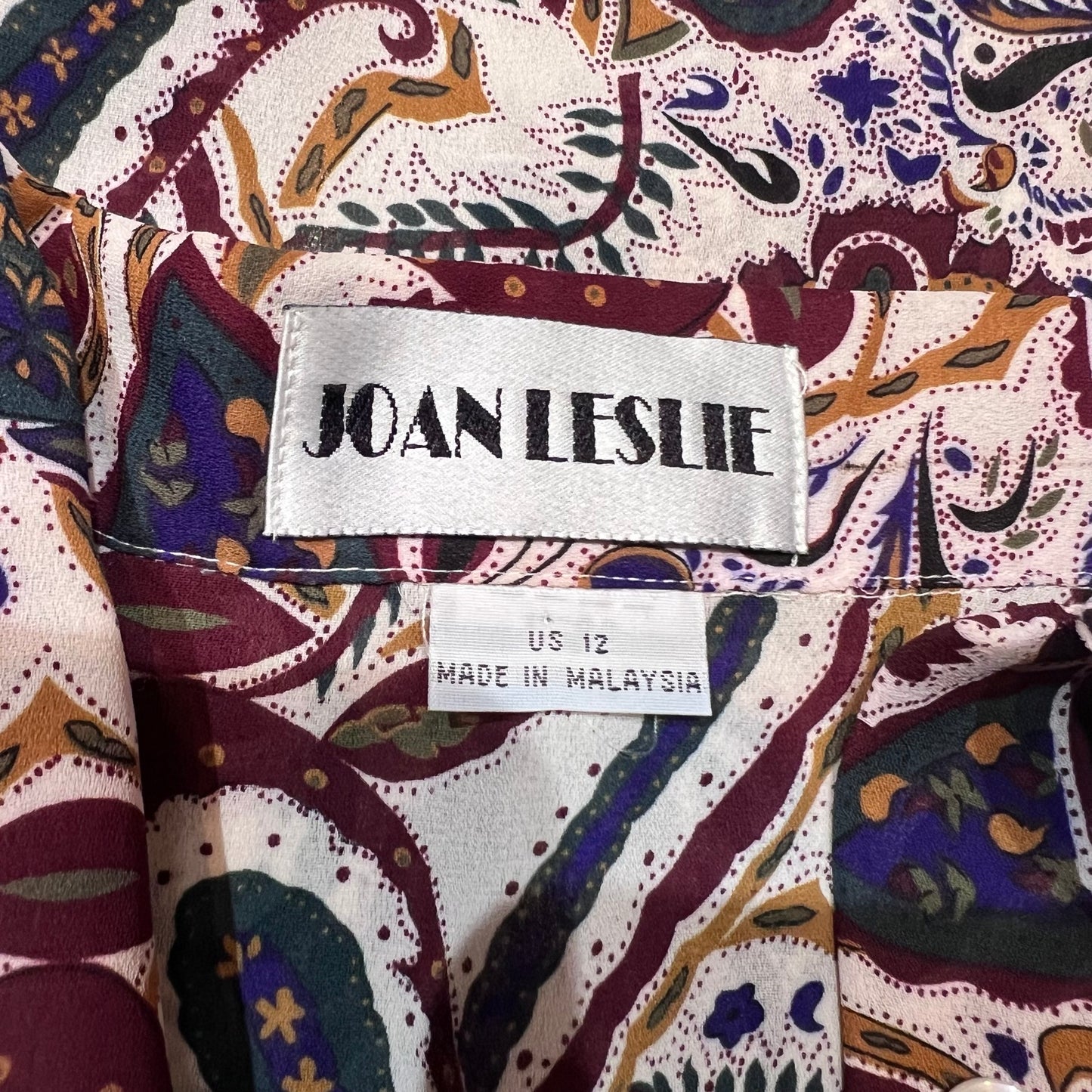 Vintage 1980s Joan Leslie Pussybow Blouse