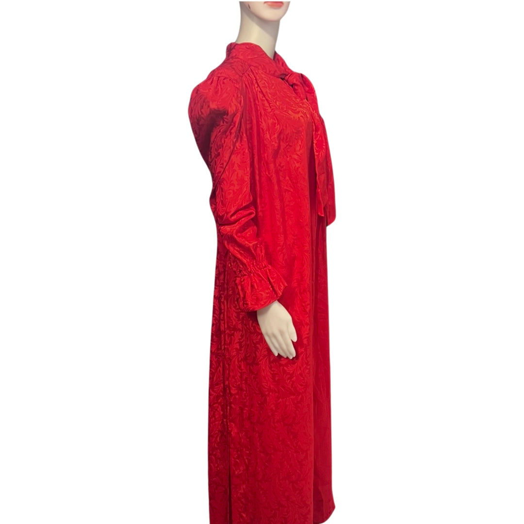 Vintage 1970s Mollie Parnis Plus Size Red Caftan