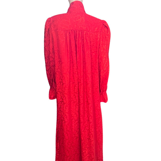 Vintage 1970s Mollie Parnis Plus Size Red Caftan