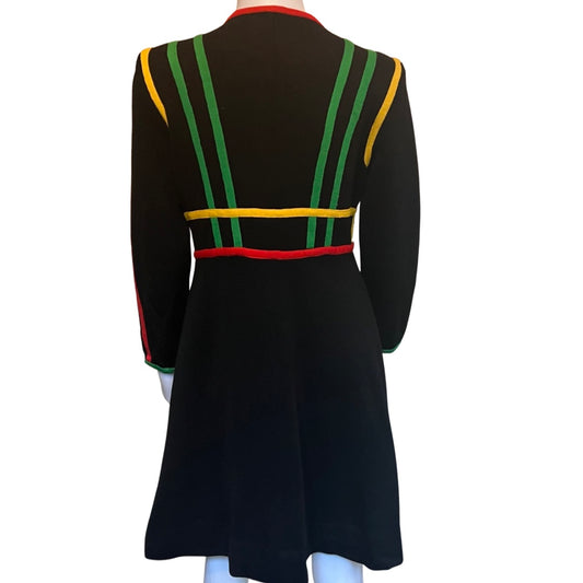 Vintage 1960s Colorblock Sweaterdress