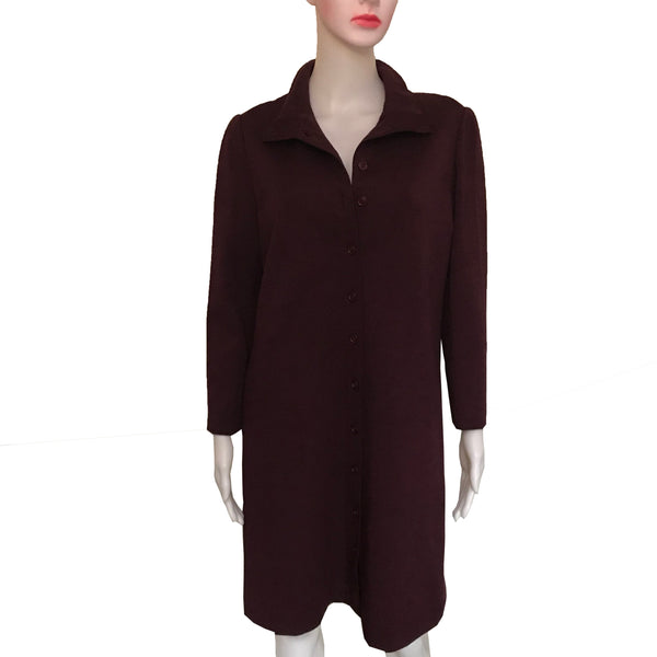 Vintage 1970s Adele Simpson Wool Coat Dress