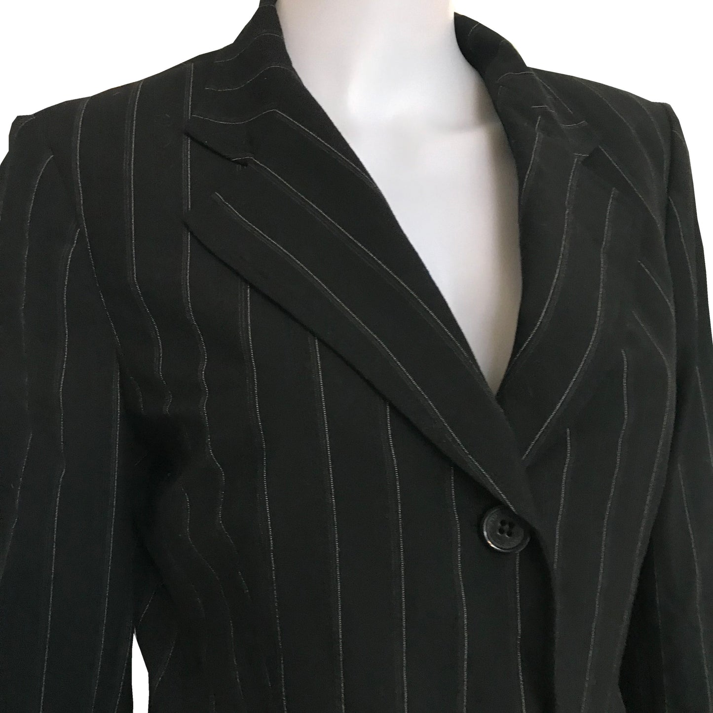 Vintage 1980s Anne Klein Petite Pinstripe Blazer