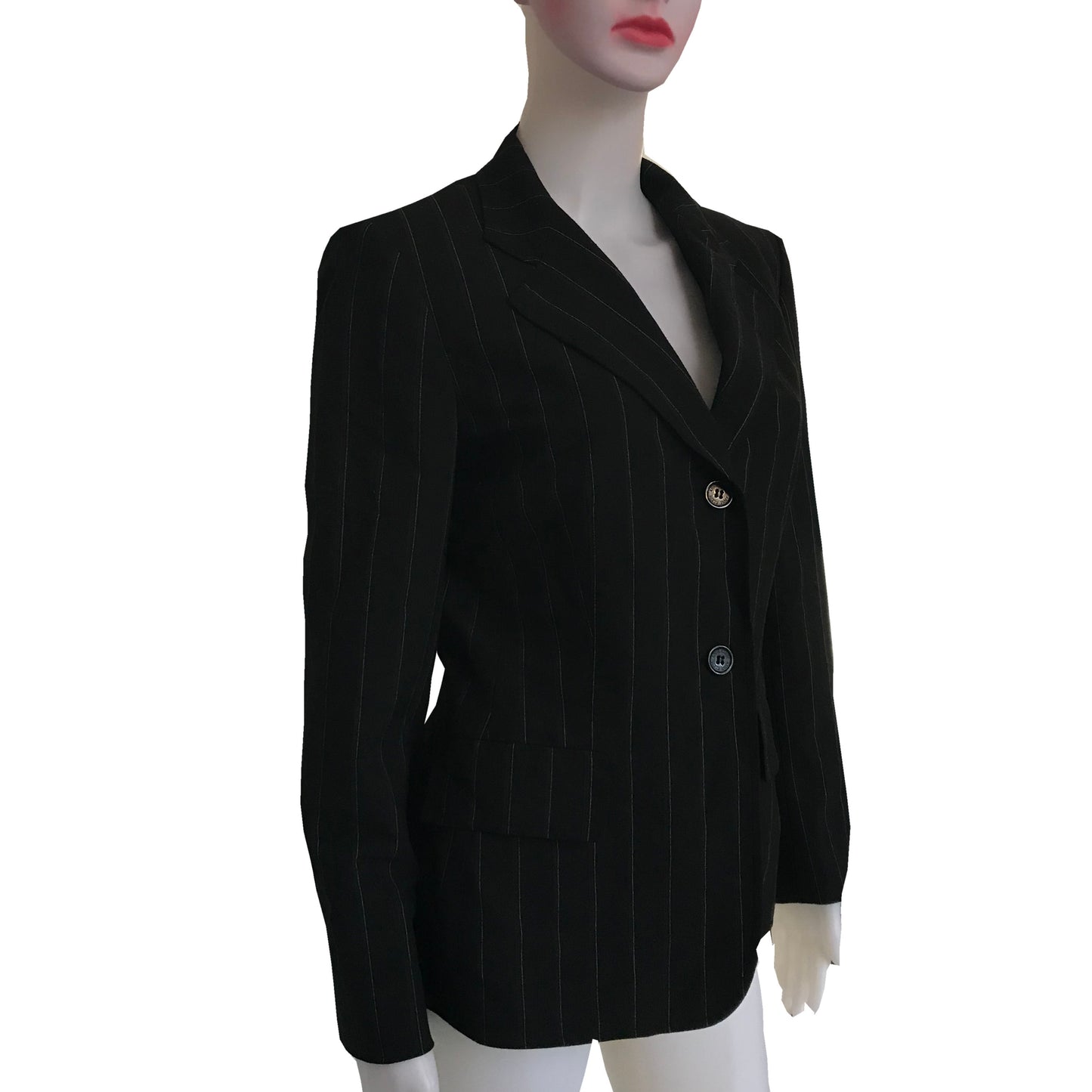 Vintage 1980s Anne Klein Petite Pinstripe Blazer
