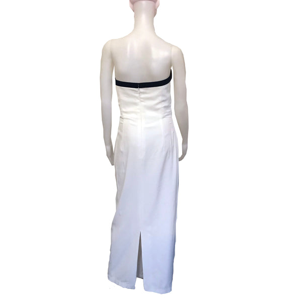 Vintage 1980s Bill Blass Formal Strapless Gown