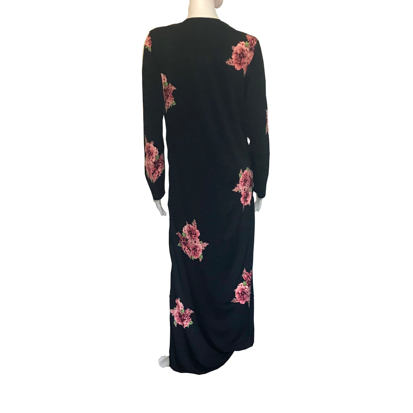 Vintage 1970s Floral Maxi-Dress Caftan