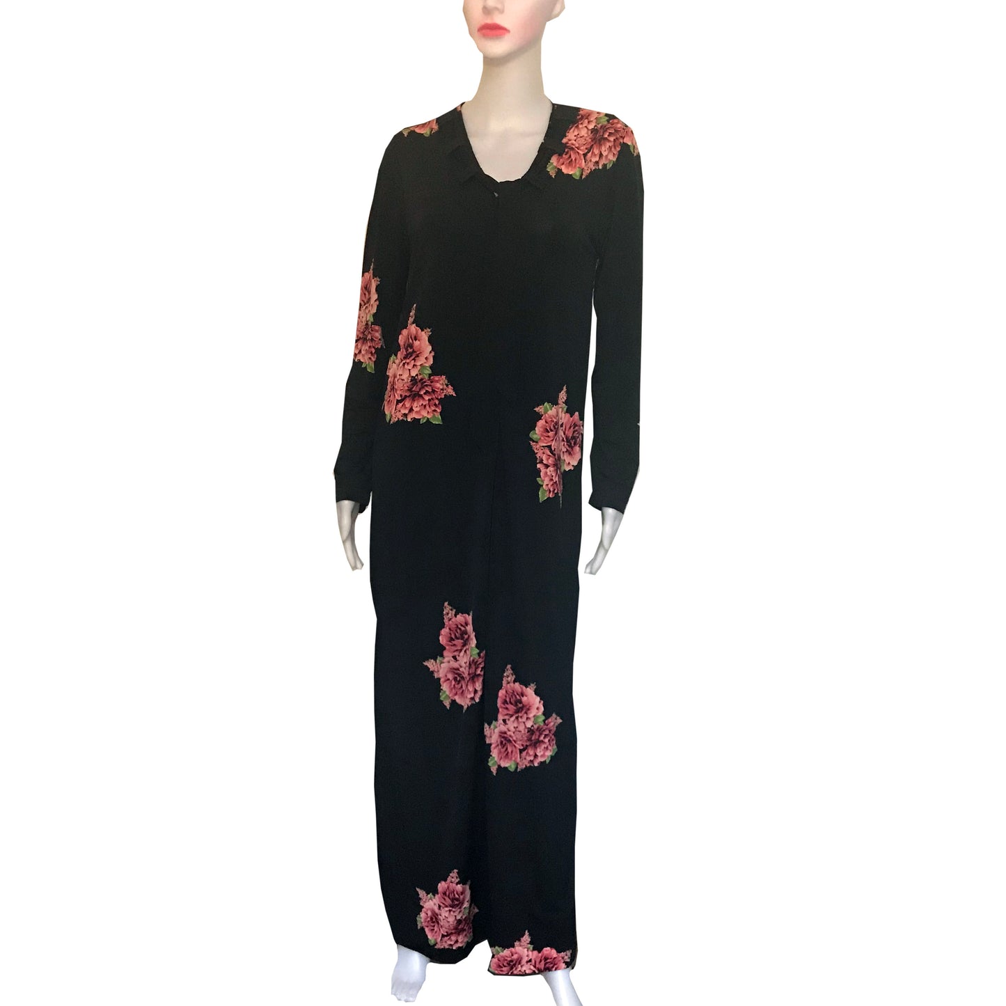 Vintage 1970s Floral Maxi-Dress Caftan