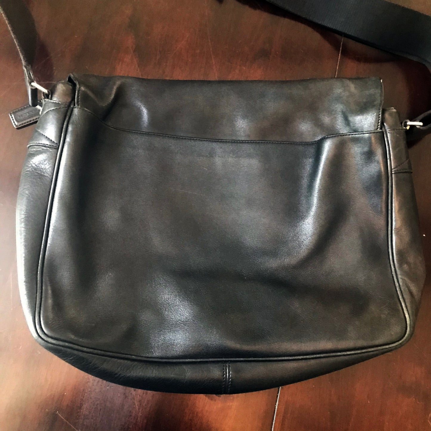 Coach Black Leather Messenger Bag