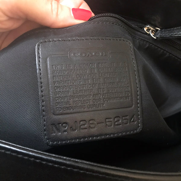 Coach Black Leather Messenger Bag