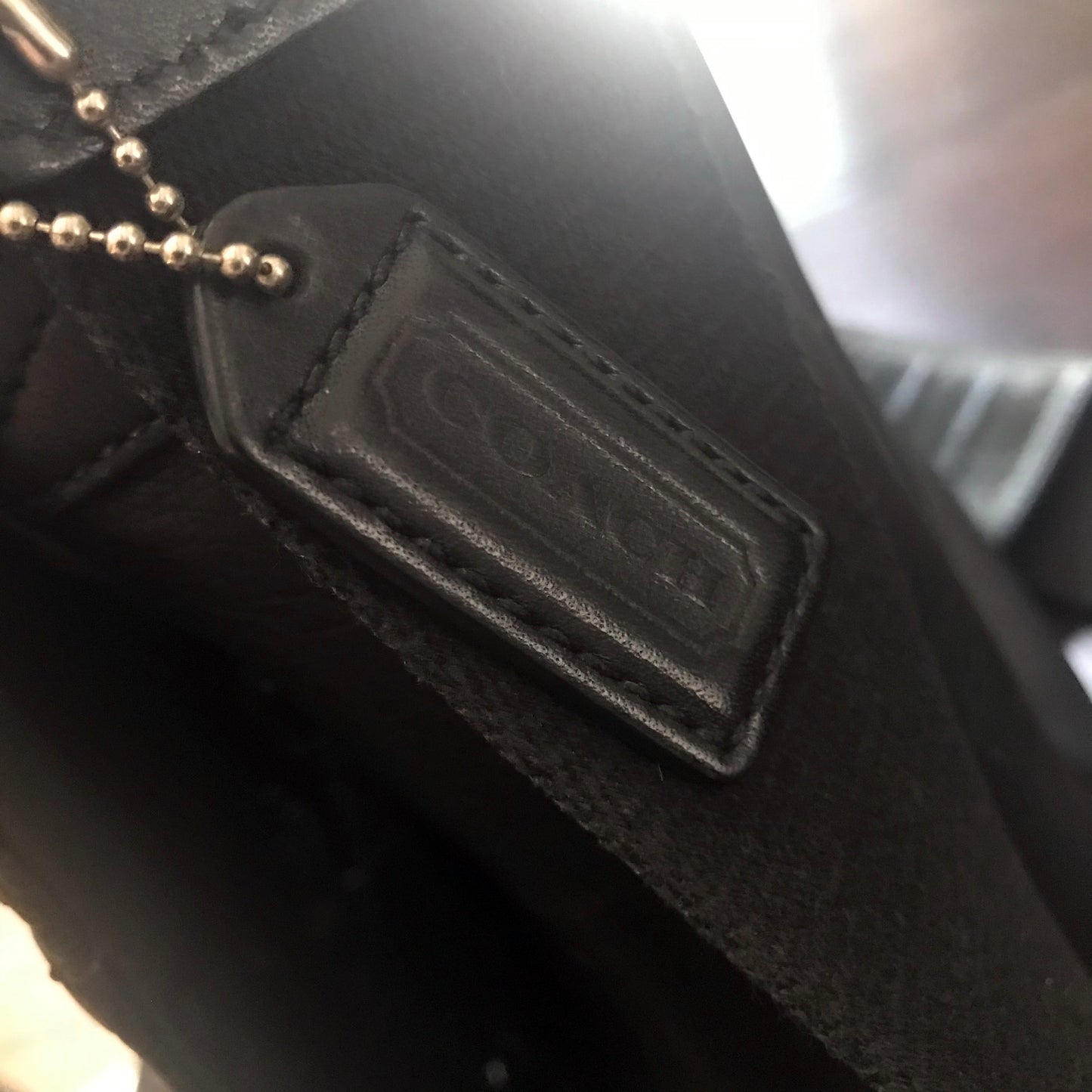 Coach Black Leather Messenger Bag