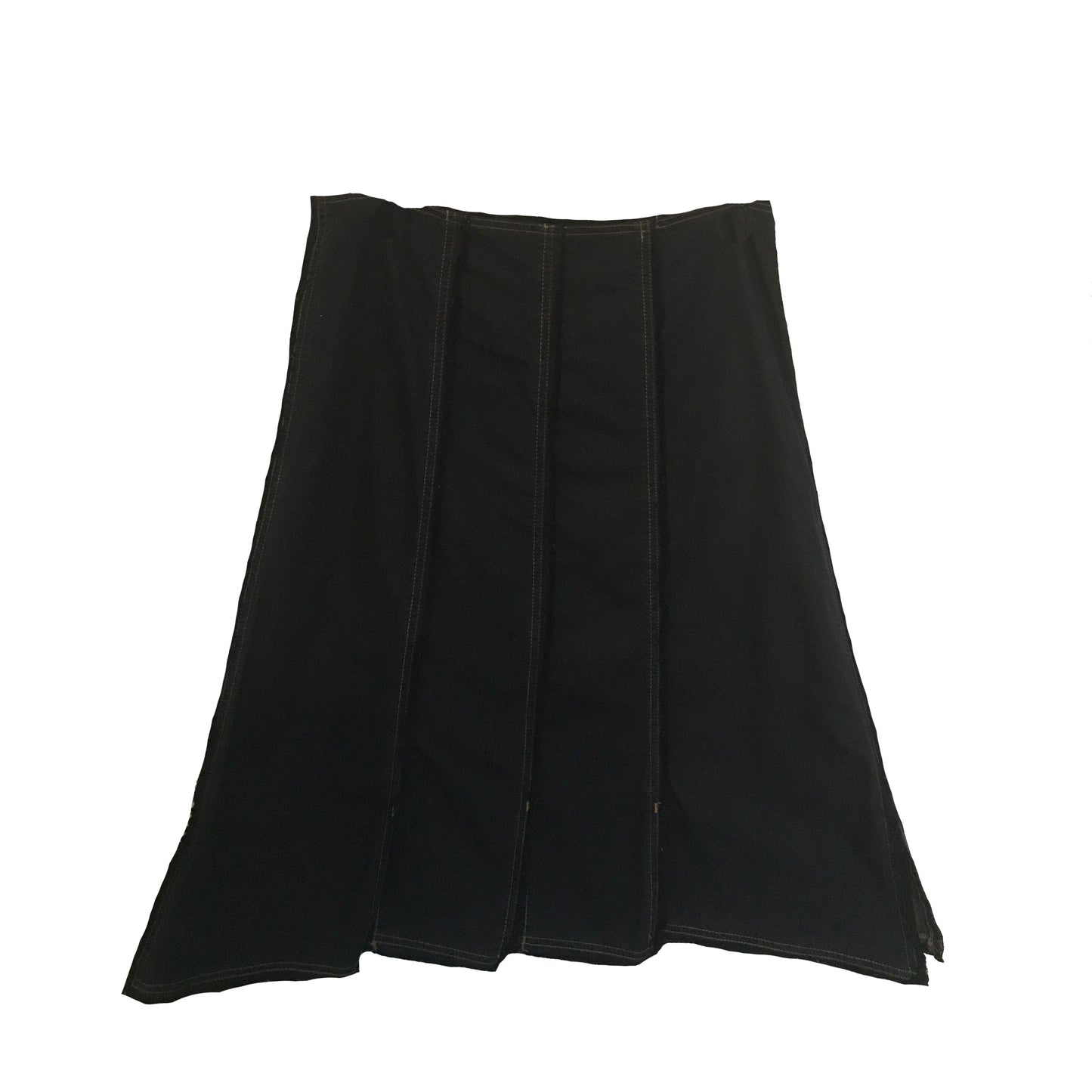 Vintage 1980s Deconstructed Pleated Denim Skirt