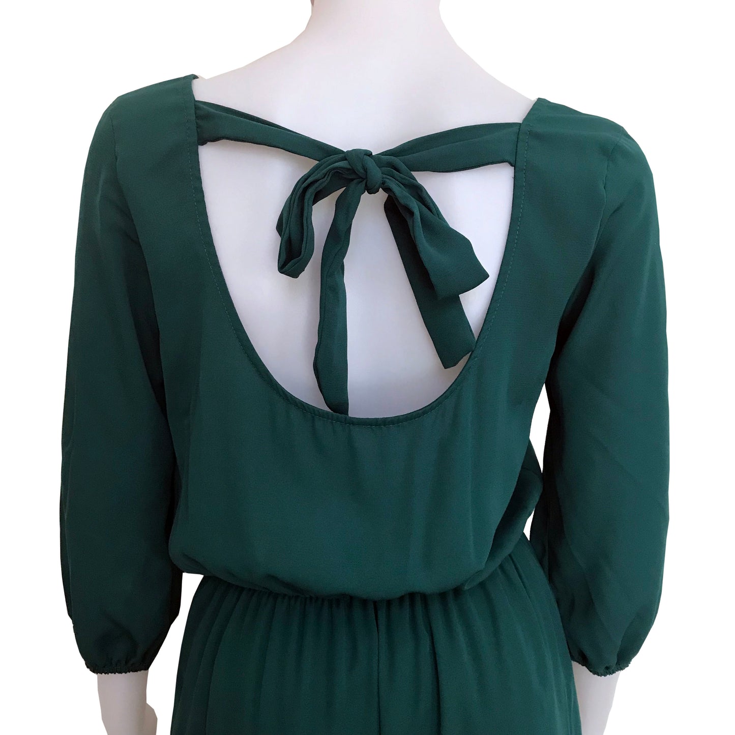 Vintage 1970s Green Hi-Lo Disco Dress
