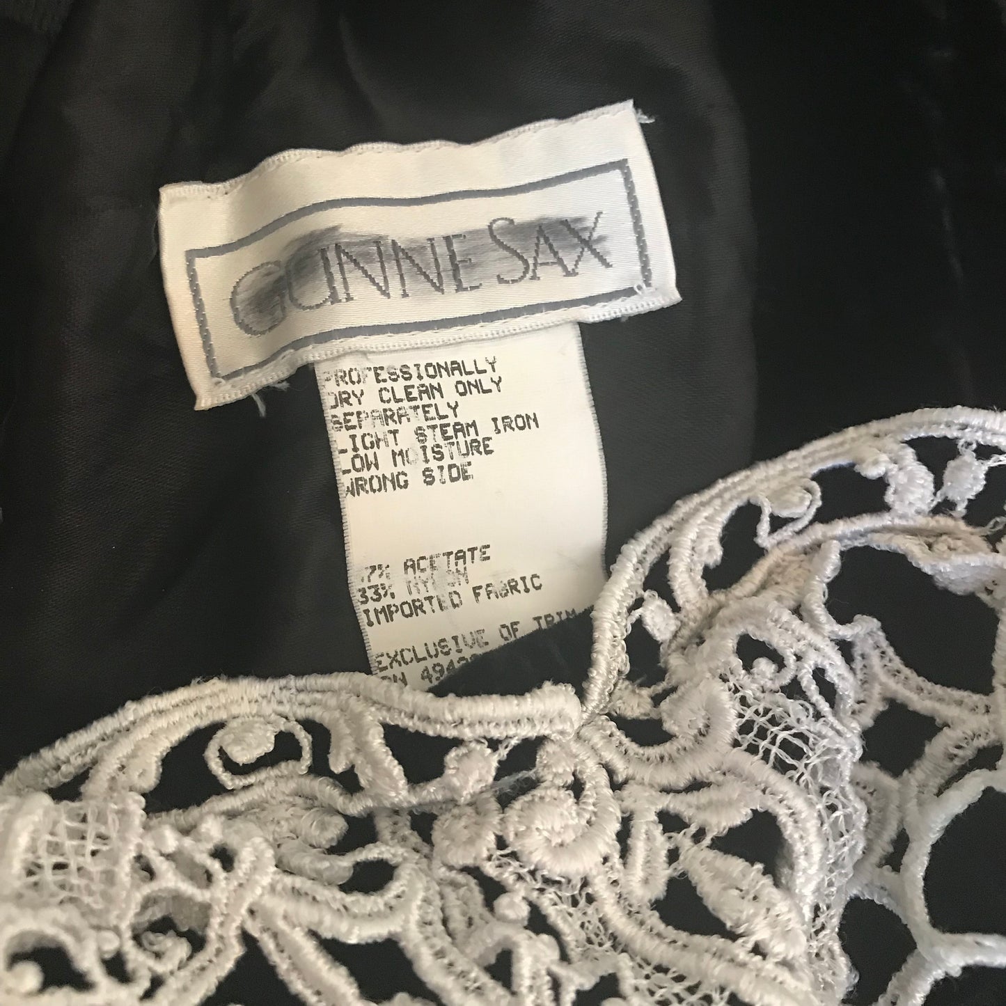 Vintage 1980s Gunne Sax Black Velvet Formal Dress