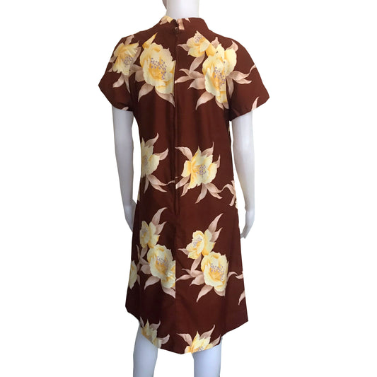 Vintage 1970s Hilo Hattie Hawaiian Print Dress