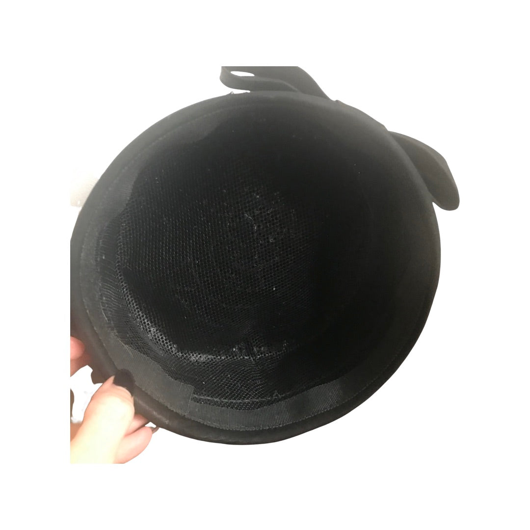 Vintage 1950s Black Pillbox Hat