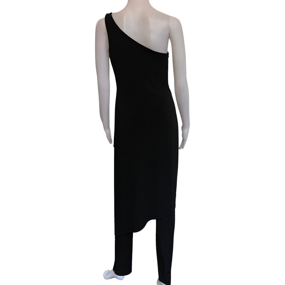 Rare Vintage 1990s Cache One-Shoulder Pants Suit