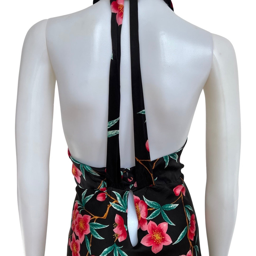 Vintage 1990s Victoria's Secret Floral Silk Slip Dress