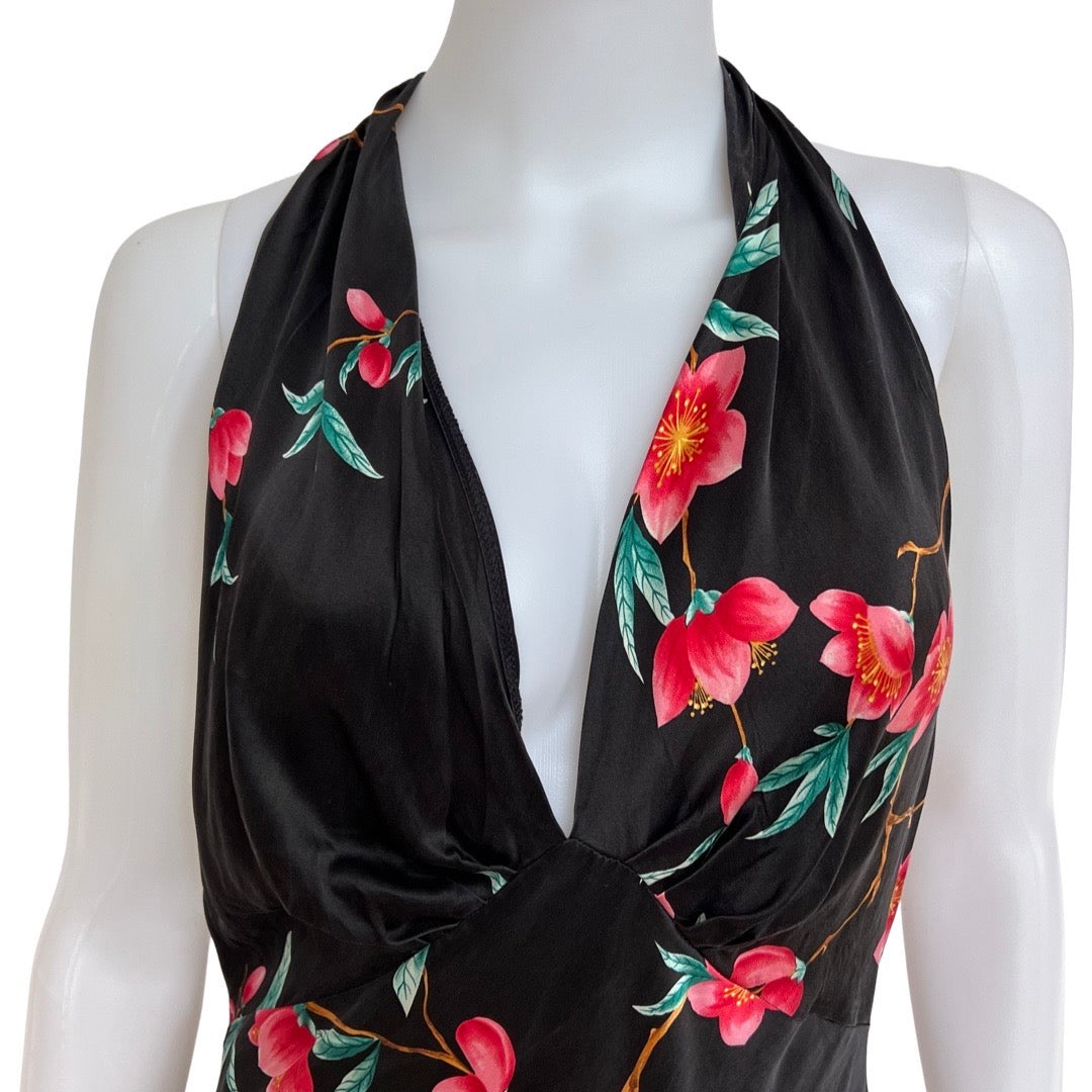 Vintage 1990s Victoria's Secret Floral Silk Slip Dress