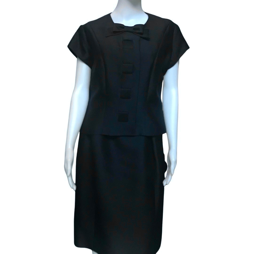 Vintage 1940s Navy Blue Skirt Suit
