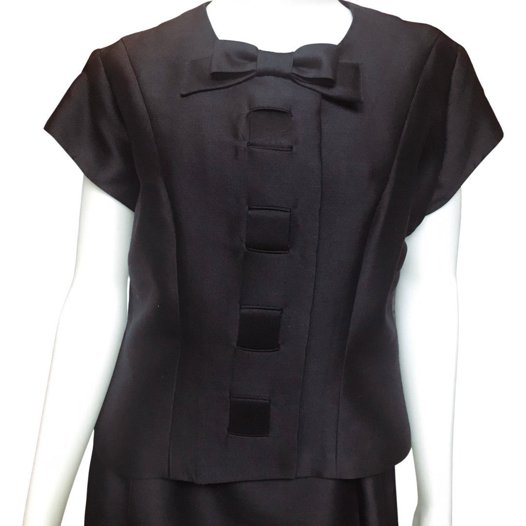 Vintage 1940s Navy Blue Skirt Suit