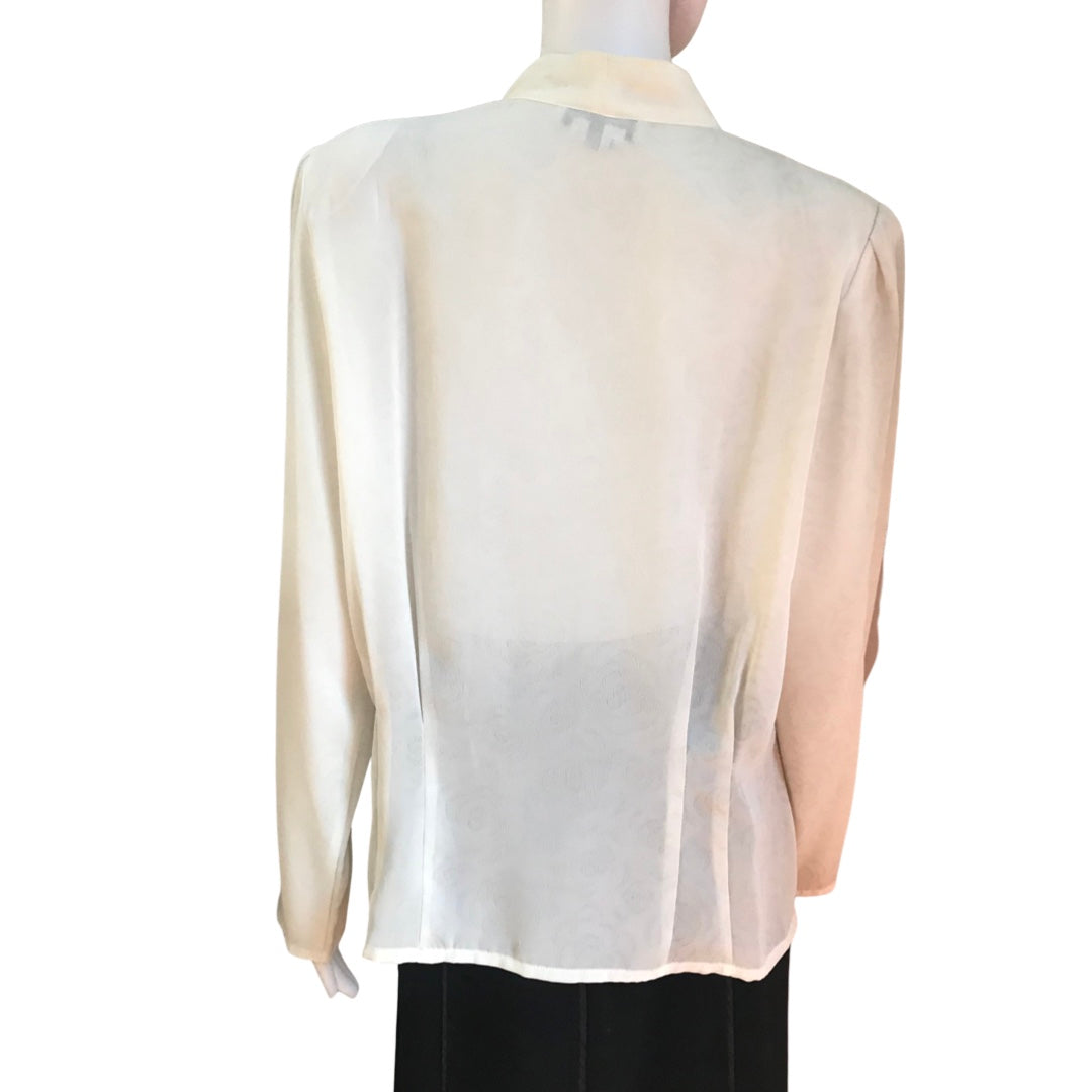 Vintage 1980s Embellished Semi-Sheer Blouse