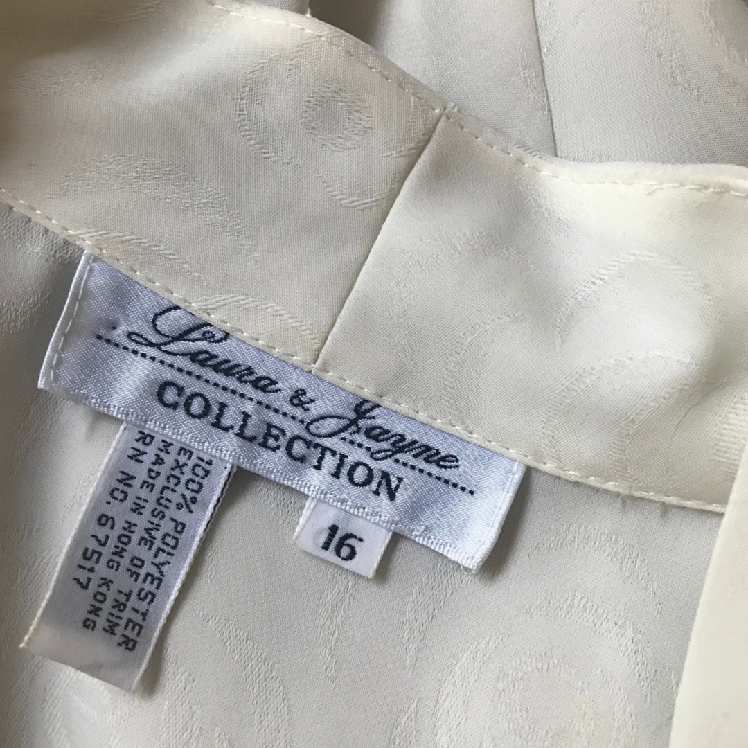 Vintage 1980s Embellished Semi-Sheer Blouse