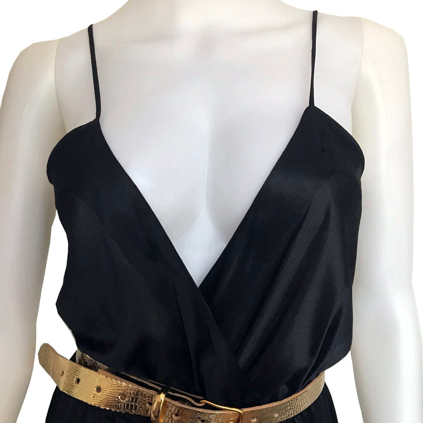Vintage 1970s Sexy Black Disco Jumpsuit