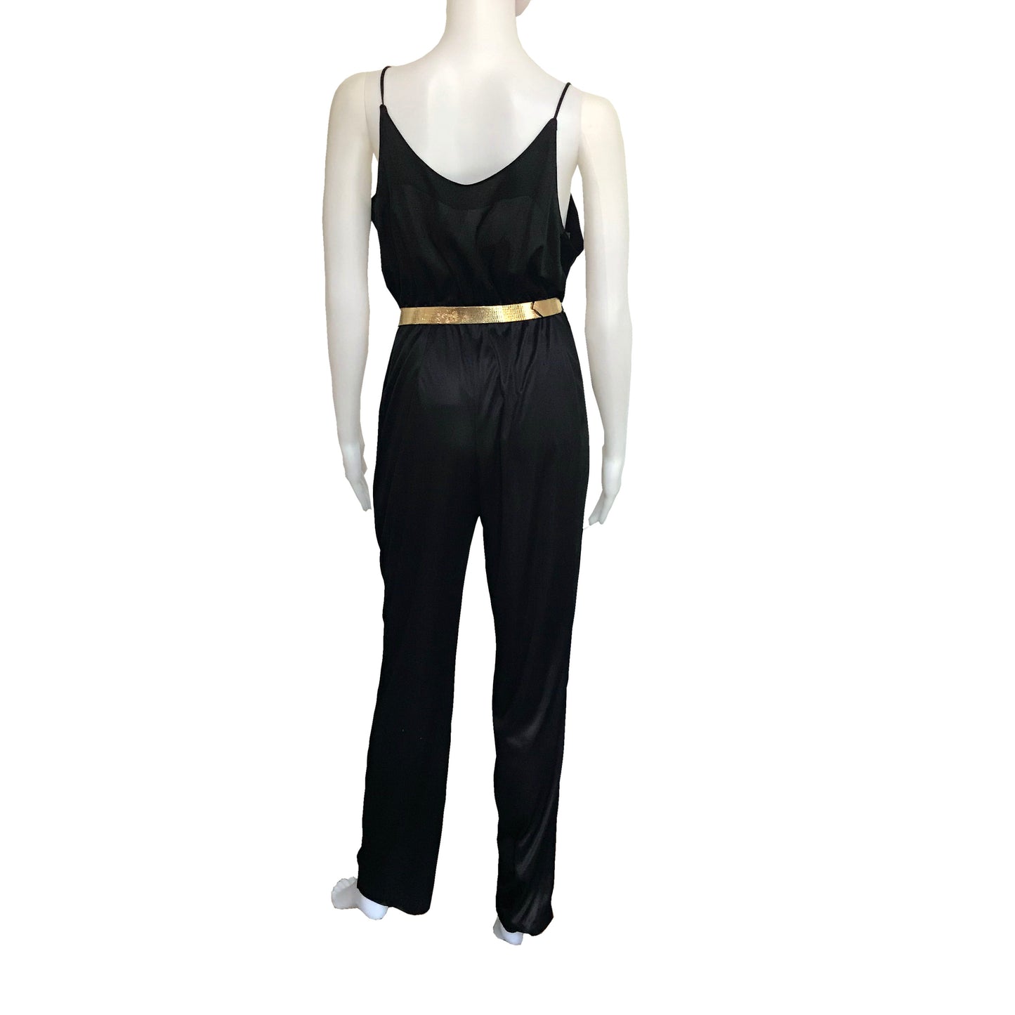 Vintage 1970s Sexy Black Disco Jumpsuit