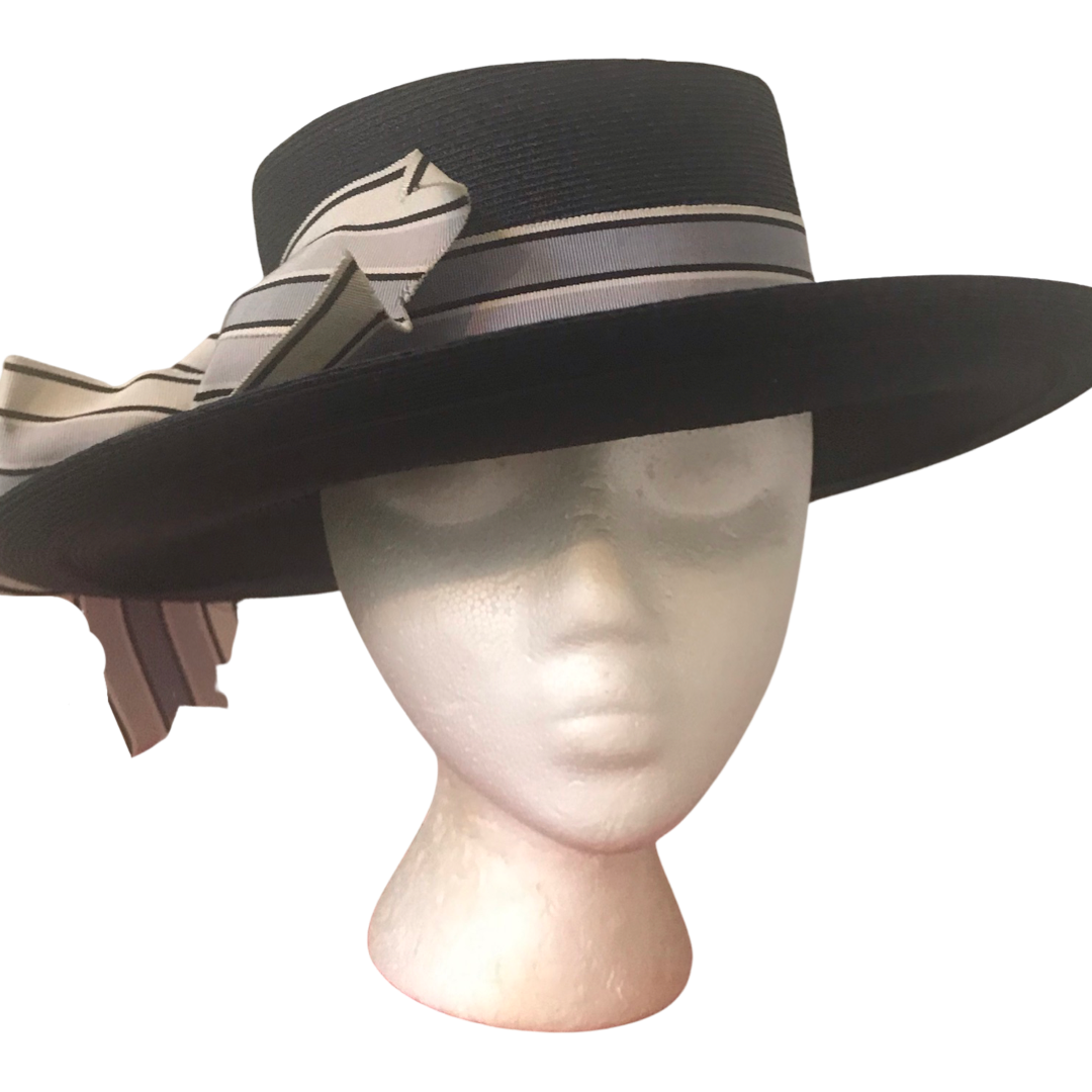 Vintage 1960s Mr. John Blue Straw Sun Hat [RARE] – Shop  display picture 2