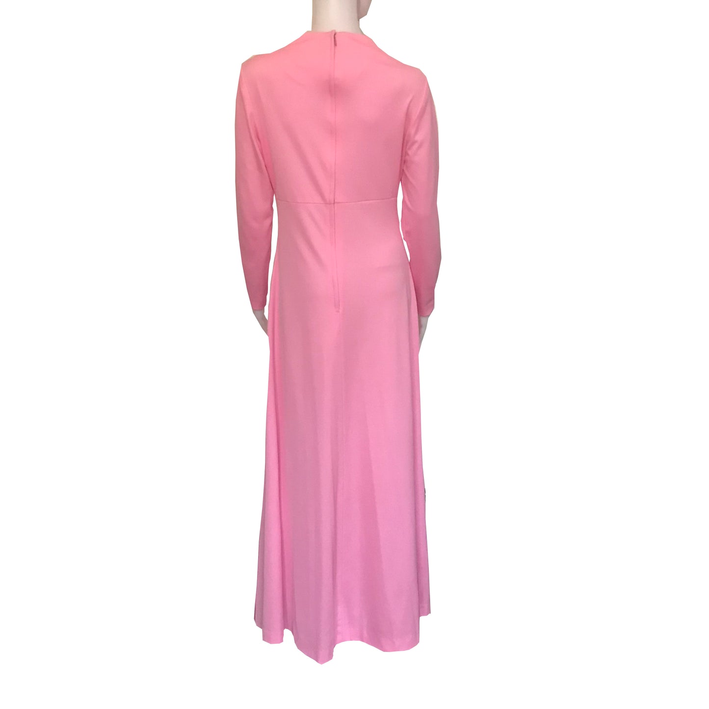 Vintage 1970s Pink Formal Maxi Prom Dress