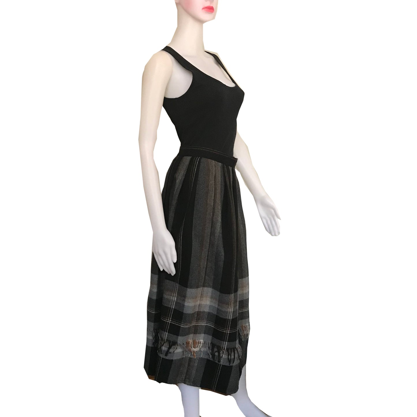 Vintage 1970s Evelyn De Jonge Plaid Skirt