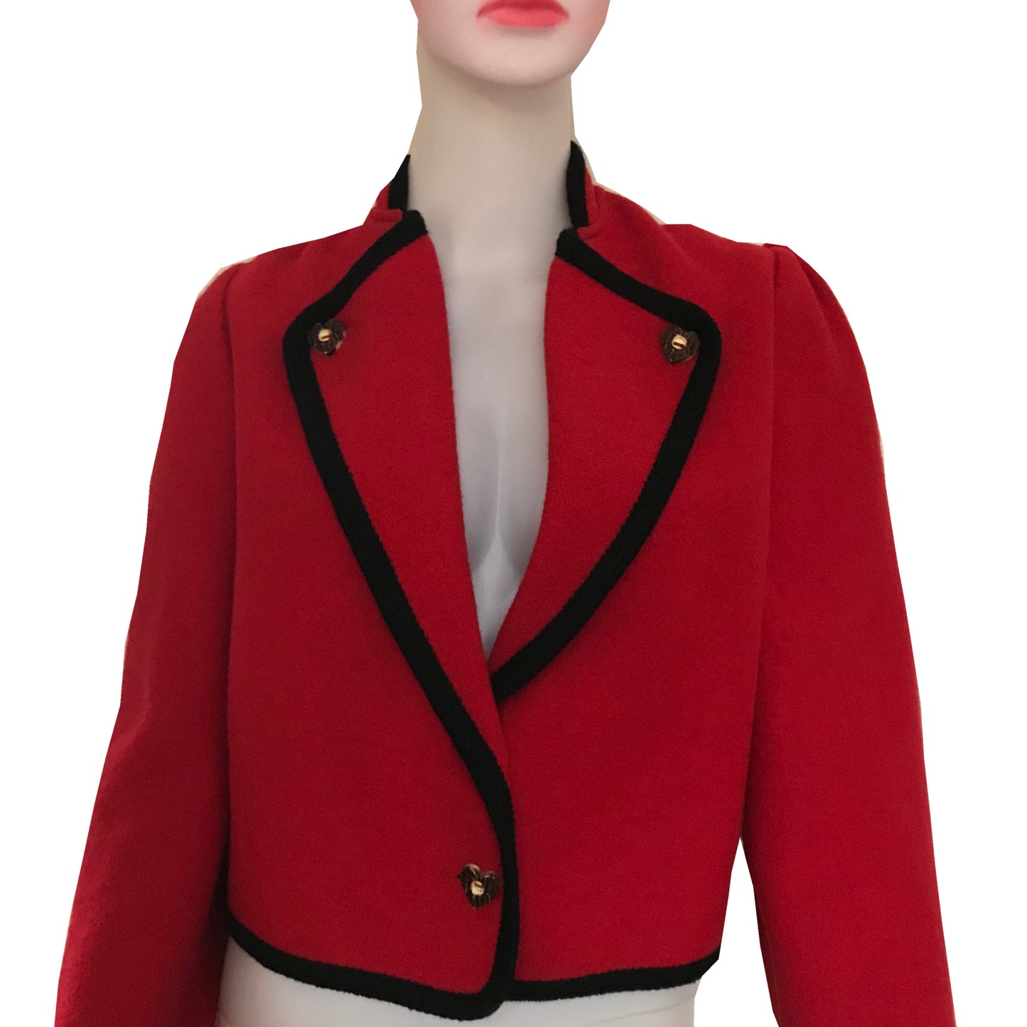 Vintage 1960s Alphorn Bavarian Wool Crop Jacket