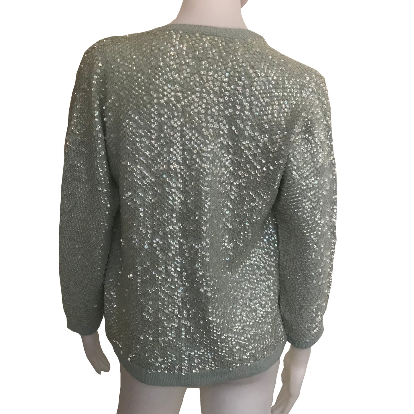 Vintage 1950s Light Blue Sequined Cardigan