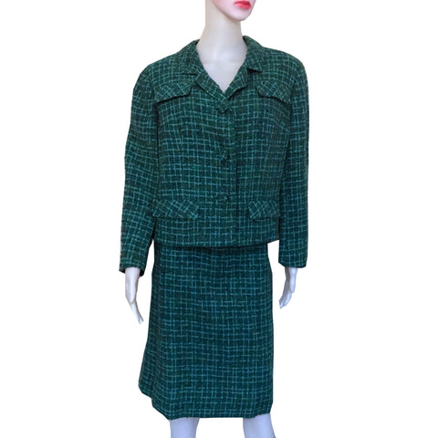 Vintage 1960s Davidow Boucle Tweed Suit